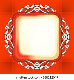decorative elements in vintage style for decoration layout, framing, for advertising, vector illustration hands
