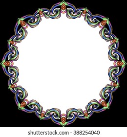 decorative elements in vintage style for decoration layout, framing, for advertising, vector illustration hands