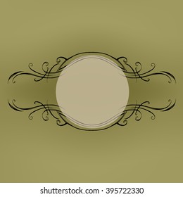 decorative elements in vintage style for decoration layout, framing, for advertising, vector illustration hands