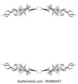 decorative elements in vintage style for decoration layout, framing, for advertising, vector illustration hands