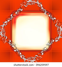 decorative elements in vintage style for decoration layout, framing, for advertising, vector illustration hands