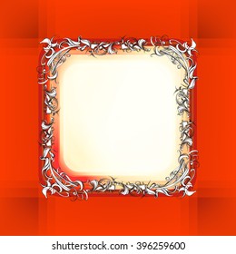 decorative elements in vintage style for decoration layout, framing, for advertising, vector illustration hands