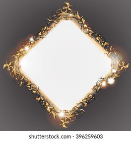 decorative elements in vintage style for decoration layout, framing, for advertising, vector illustration hands
