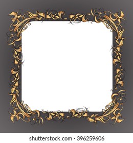 decorative elements in vintage style for decoration layout, framing, for advertising, vector illustration hands