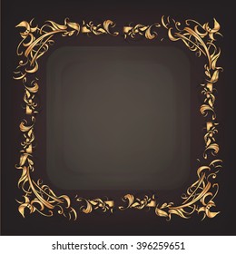 decorative elements in vintage style for decoration layout, framing, for advertising, vector illustration hands