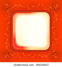 decorative elements in vintage style for decoration layout, framing, for advertising, vector illustration hands