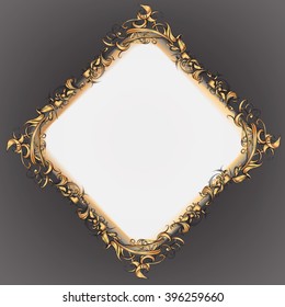 decorative elements in vintage style for decoration layout, framing, for advertising, vector illustration hands
