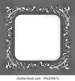 decorative elements in vintage style for decoration layout, framing, for advertising, vector illustration hands