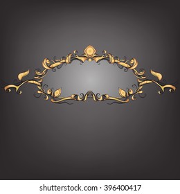 decorative elements in vintage style for decoration layout, framing, for advertising, vector illustration hands