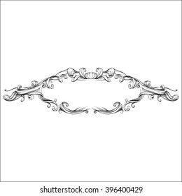 decorative elements in vintage style for decoration layout, framing, for advertising, vector illustration hands