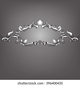 decorative elements in vintage style for decoration layout, framing, for advertising, vector illustration hands