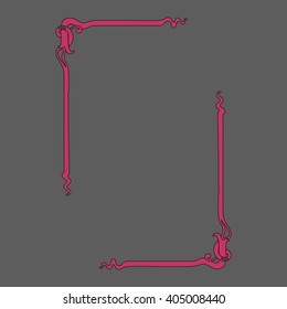 decorative elements in vintage style for decoration layout, framing, for text for advertising, illustration hands, vector