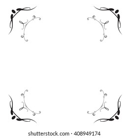 decorative elements in vintage style for decoration layout, framing, for advertising, vector illustration