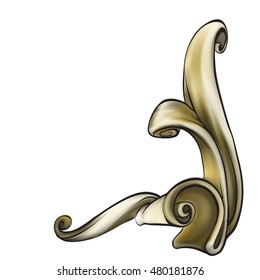 decorative elements in vintage style for decoration layout, framing, for text for advertising, vector illustration hands