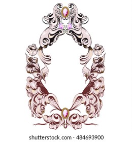 decorative elements in vintage style for decoration layout, framing, for text for advertising, vector illustration