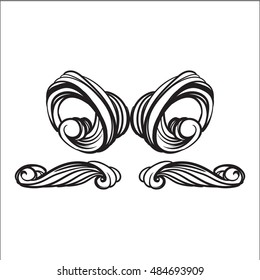 decorative elements in vintage style for decoration layout, framing, for text for advertising, vector illustration