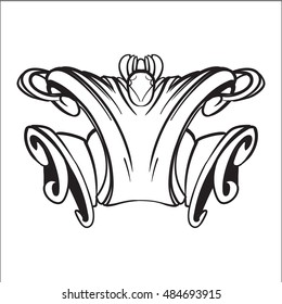 decorative elements in vintage style for decoration layout, framing, for text for advertising, vector illustration