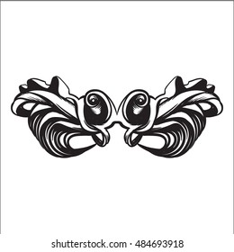 decorative elements in vintage style for decoration layout, framing, for text for advertising, vector illustration 