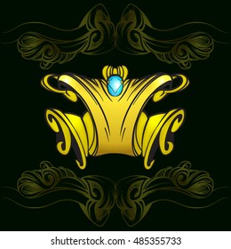 decorative elements in vintage style for decoration layout, framing, for text for advertising, vector illustration hands