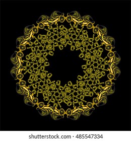 decorative elements in vintage style for decoration layout, framing, for text for advertising, vector illustration hands