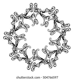 decorative elements in vintage style for decoration layout, framing, for advertising, illustration hands vector