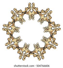 decorative elements in vintage style for decoration layout, framing, for advertising, illustration hands vector