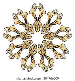 decorative elements in vintage style for decoration layout, framing, for advertising, illustration hands vector