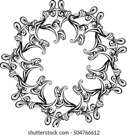 decorative elements in vintage style for decoration layout, framing, for advertising, illustration hands vector