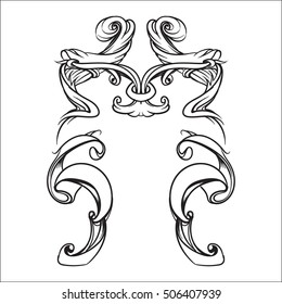 decorative elements in vintage style vector