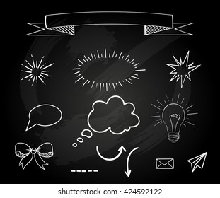 Decorative elements web Web design portfolio template, vector illustration.