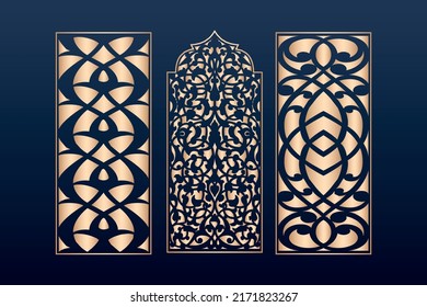decorative elementsborder frame borders pattern islamic pattern | files dxf | Laser cut panel template | cnc files