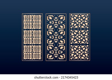 decorative elementsborder frame borders pattern islamic pattern | files dxf | Laser cut panel template | cnc files

