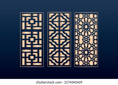 decorative elementsborder frame borders pattern islamic pattern | files dxf | Laser cut panel template | cnc files
