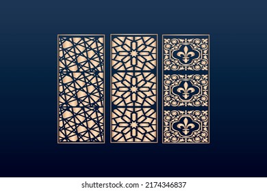 decorative elementsborder frame borders pattern islamic pattern | files dxf | Laser cut panel template | cnc files turkish
