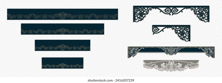 decorative elementsborder frame borders pattern islamic pattern | files eps | Laser cut panel template