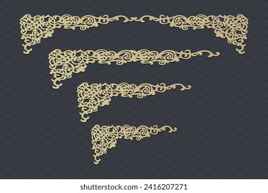 decorative elementsborder frame borders pattern islamic pattern | files eps | Laser cut panel template