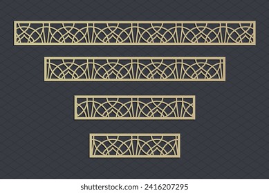 decorative elementsborder frame borders pattern islamic pattern | files eps | Laser cut panel template