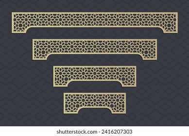 decorative elementsborder frame borders pattern islamic pattern | files eps | Laser cut panel template