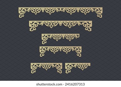 decorative elementsborder frame borders pattern islamic pattern | files eps | Laser cut panel template