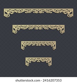 decorative elementsborder frame borders pattern islamic pattern | files eps | Laser cut panel template