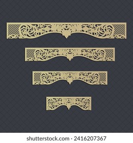 decorative elementsborder frame borders pattern islamic pattern | files eps | Laser cut panel template