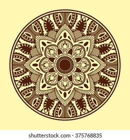 Decorative elements.Orient traditional ornament. Mandala. Oriental and ethnic art theme.