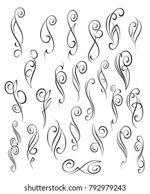  Decorative elements.Tattoo.Vector illustration.