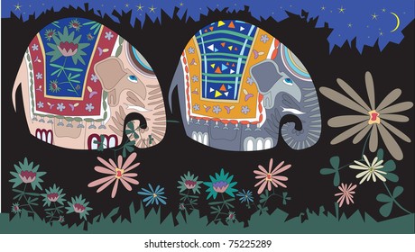 decorative elephants for a walk