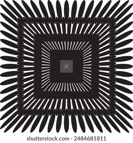 Decorative ellipses based modern, squarish pattern