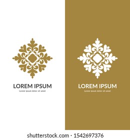 Decorative emblem. Elegant, classic vector. Can be used for jewelry, beauty and fashion industry. Great for logo, monogram, invitation, flyer, menu, brochure, background, or any desired idea.