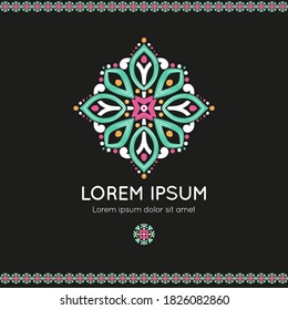 Emblema decorativo. Vector elegante y clásico. Se puede usar para la joyería, la belleza y la industria de la moda. Ideal para logotipo, monograma, invitación, volante, menú, folleto, fondo o cualquier idea deseada.