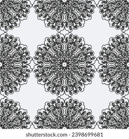 decorative embroidery knitted decor pattern. Classic vintage background. Orient beige and white ornament for fabric, wallpaper and packaging.