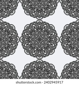 decorative embroidery knitted decor pattern. Classic vintage background. Orient beige and white ornament for fabric, wallpaper and packaging.