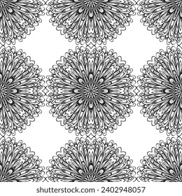 dekoratives Strickmuster. Klassischer Vintage-Hintergrund. Orient-beige und weiße Ornamente für Stoff, Tapete und Verpackung.